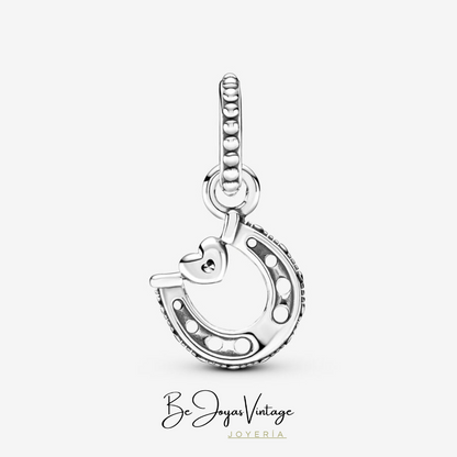 Pandora Lucky Horseshoe Pendant Charm - BeJoyasVintage 