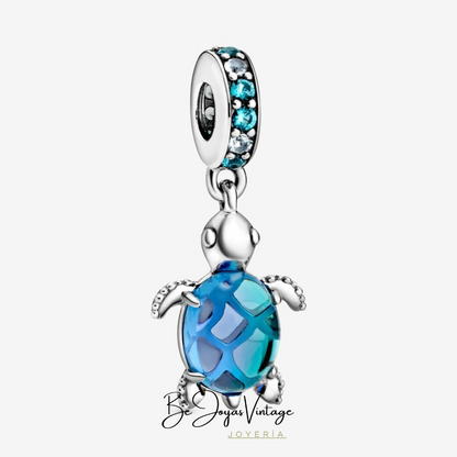 Charm Colgante Pandora Murano Tortuga Marina - BeJoyasVintage