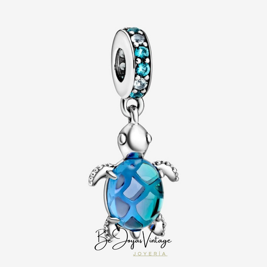 Pandora Murano Sea Turtle Pendant Charm - BeJoyasVintage