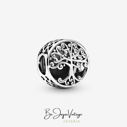 Pandora silver charm Family Roots - BeJoyasVintage 