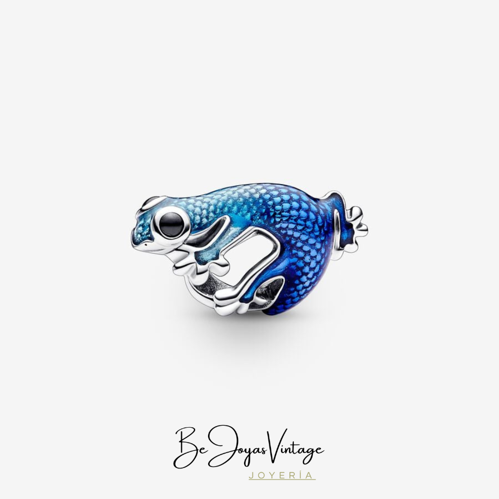 Pandora Blue Gecko Charm - BeJoyasVintage 