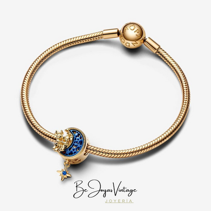 Charm Pandora Luna Creciente de Mickey Mouse & Minnie Mouse de Disney - BeJoyasVintage