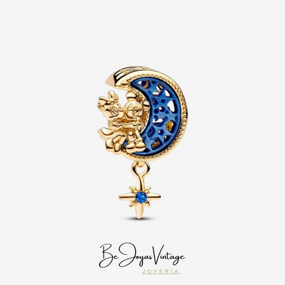Charm Pandora Luna Creciente de Mickey Mouse & Minnie Mouse de Disney - BeJoyasVintage