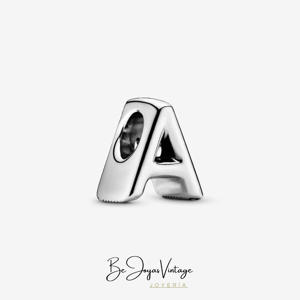 Sterling silver charm Letter A - BeJoyasVintage