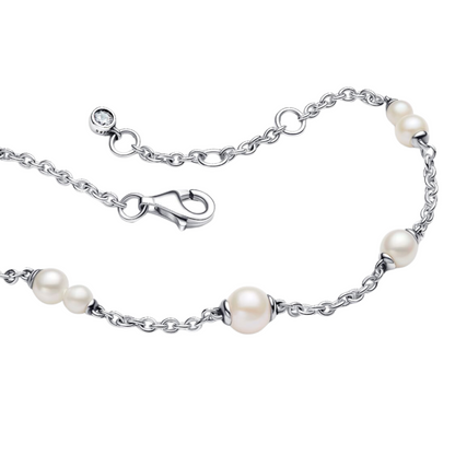 Pulsera Pandora Cadena Perlas Cultivadas de Agua Dulce - BeJoyasVintage