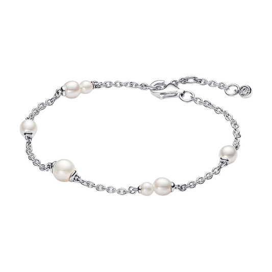 Pulsera Pandora Cadena Perlas Cultivadas de Agua Dulce - BeJoyasVintage