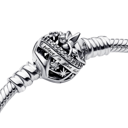 Pulsera Pandora Cadena de Serpiente con Cierre Campanilla de Disney - BeJoyasVintage