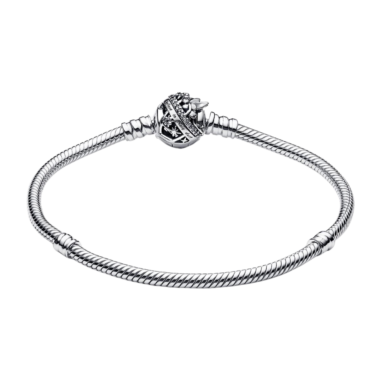 Pulsera Pandora Cadena de Serpiente con Cierre Campanilla de Disney - BeJoyasVintage