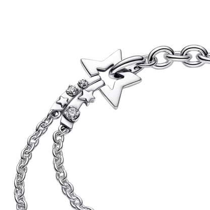 Pulsera Pandora Eslabones Dobles plata Estrella Fugaz - BeJoyasVintage