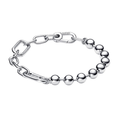 Pulsera Pandora Eslabones Link y Cuentas Metálicas Pandora ME - BeJoyasVintage