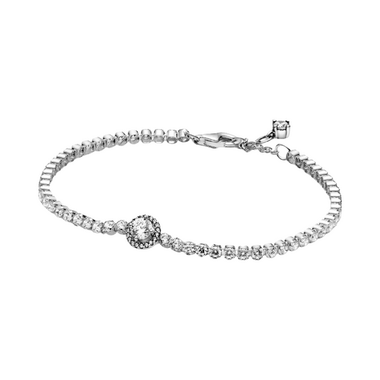 Pulsera Pandora Halo Brillante en Plata de primera ley - BeJoyasVintage