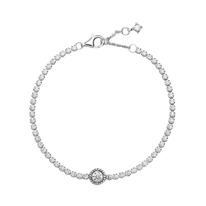 Pulsera Pandora Halo Brillante en Plata de primera ley - BeJoyasVintage