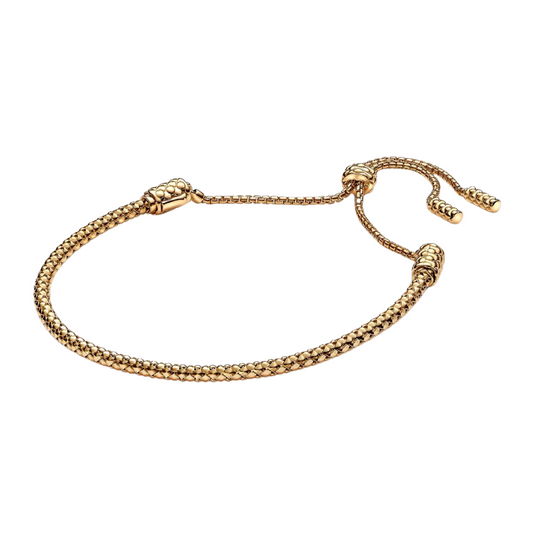Pulsera Pandora Moments Cadena con Tachuelas Deslizante Color Oro - BeJoyasVintage