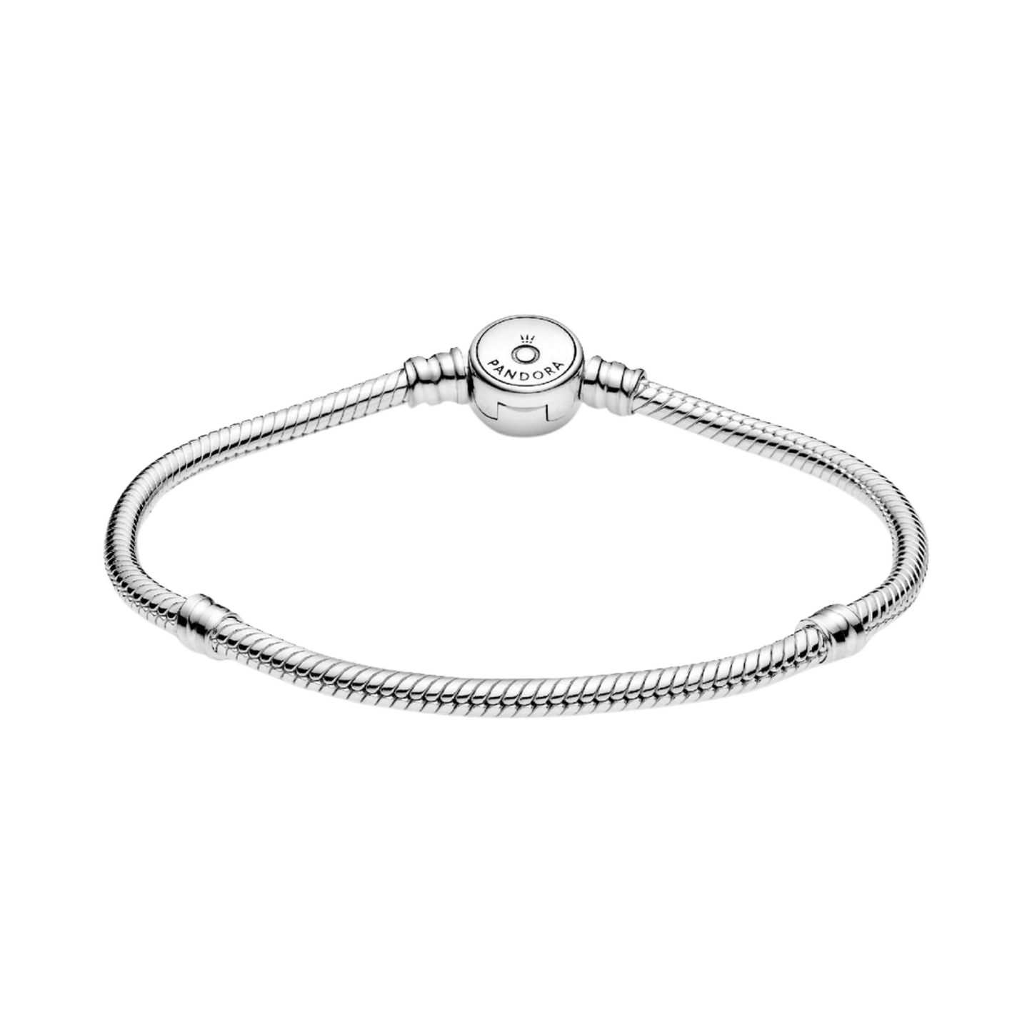 Pulsera Pandora Moments Cadena de Serpiente Cierre Azul Brillante - BeJoyasVintage