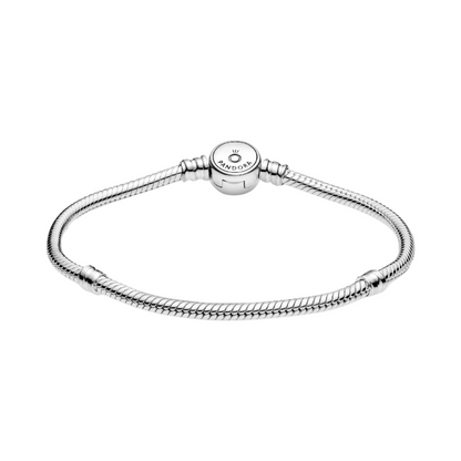 Pulsera Pandora Moments Cadena de Serpiente Cierre Azul Brillante - BeJoyasVintage