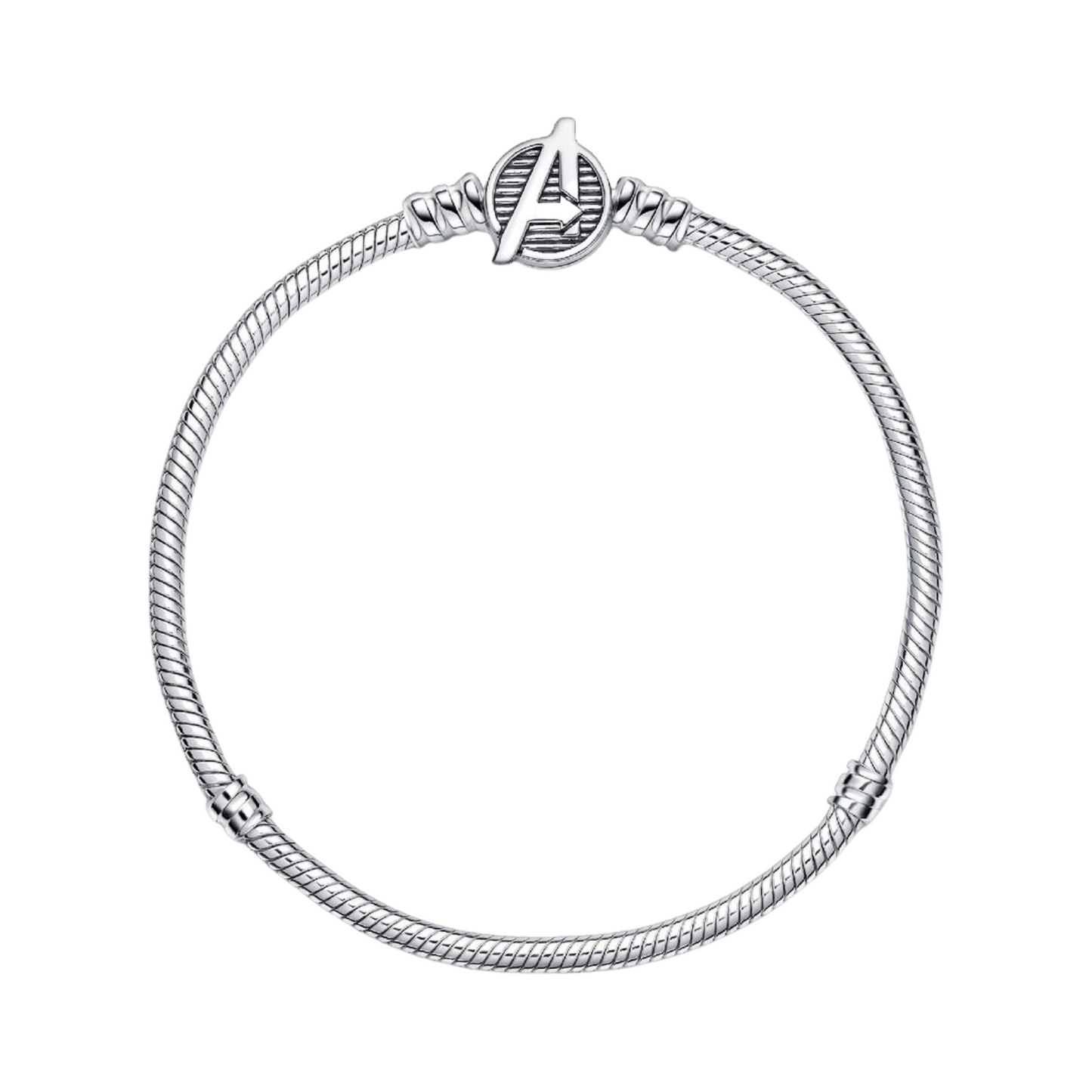 Pulsera Pandora Moments Cadena de Serpiente Cierre Logo Los Vengadores de Marvel - BeJoyasVintage