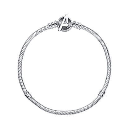 Pulsera Pandora Moments Cadena de Serpiente Cierre Logo Los Vengadores de Marvel - BeJoyasVintage