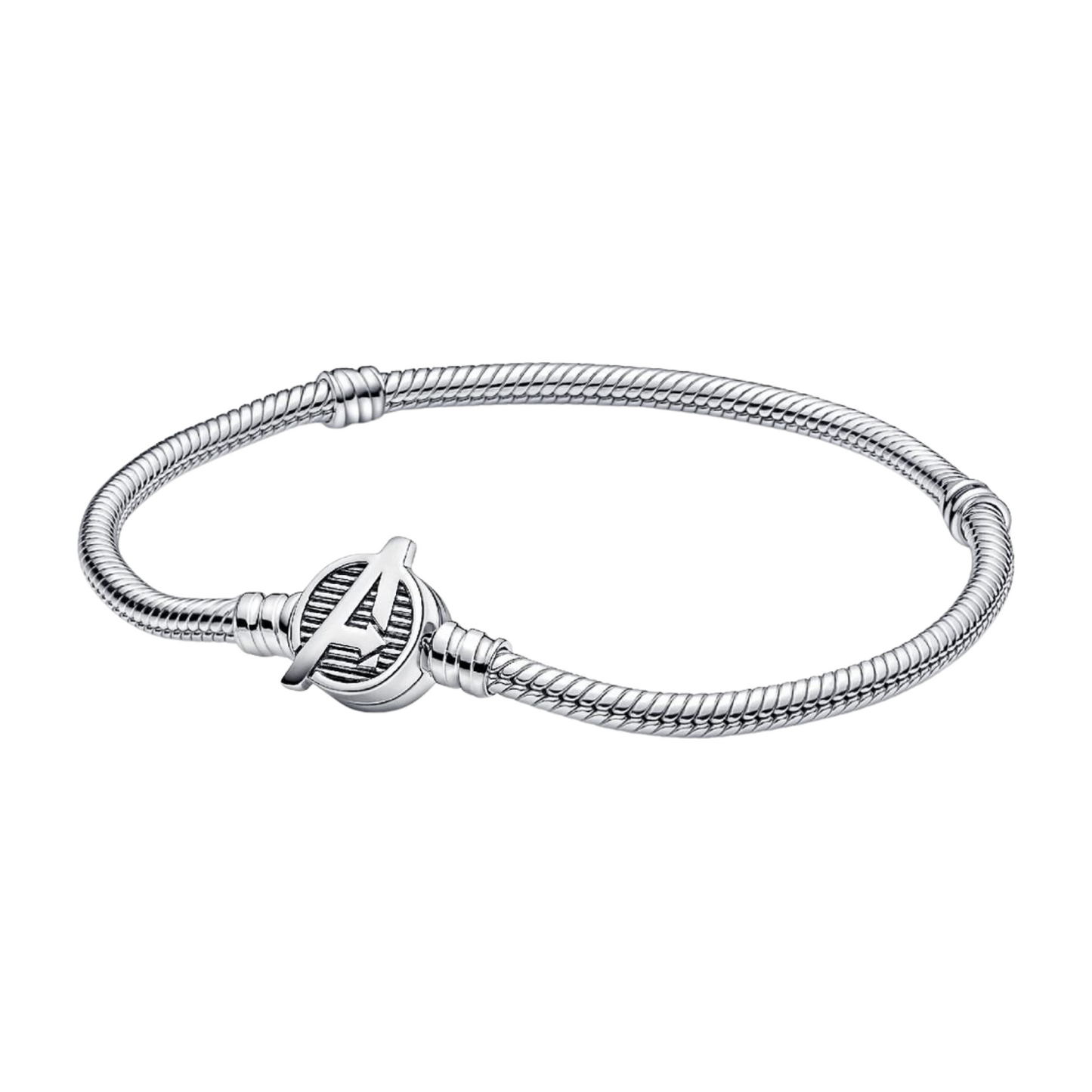 Pulsera Pandora Moments Cadena de Serpiente Cierre Logo Los Vengadores de Marvel - BeJoyasVintage