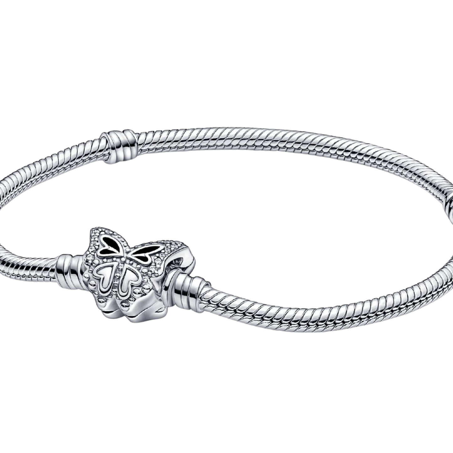 Pulsera Pandora Moments Cadena de Serpiente Cierre Mariposa - BeJoyasVintage