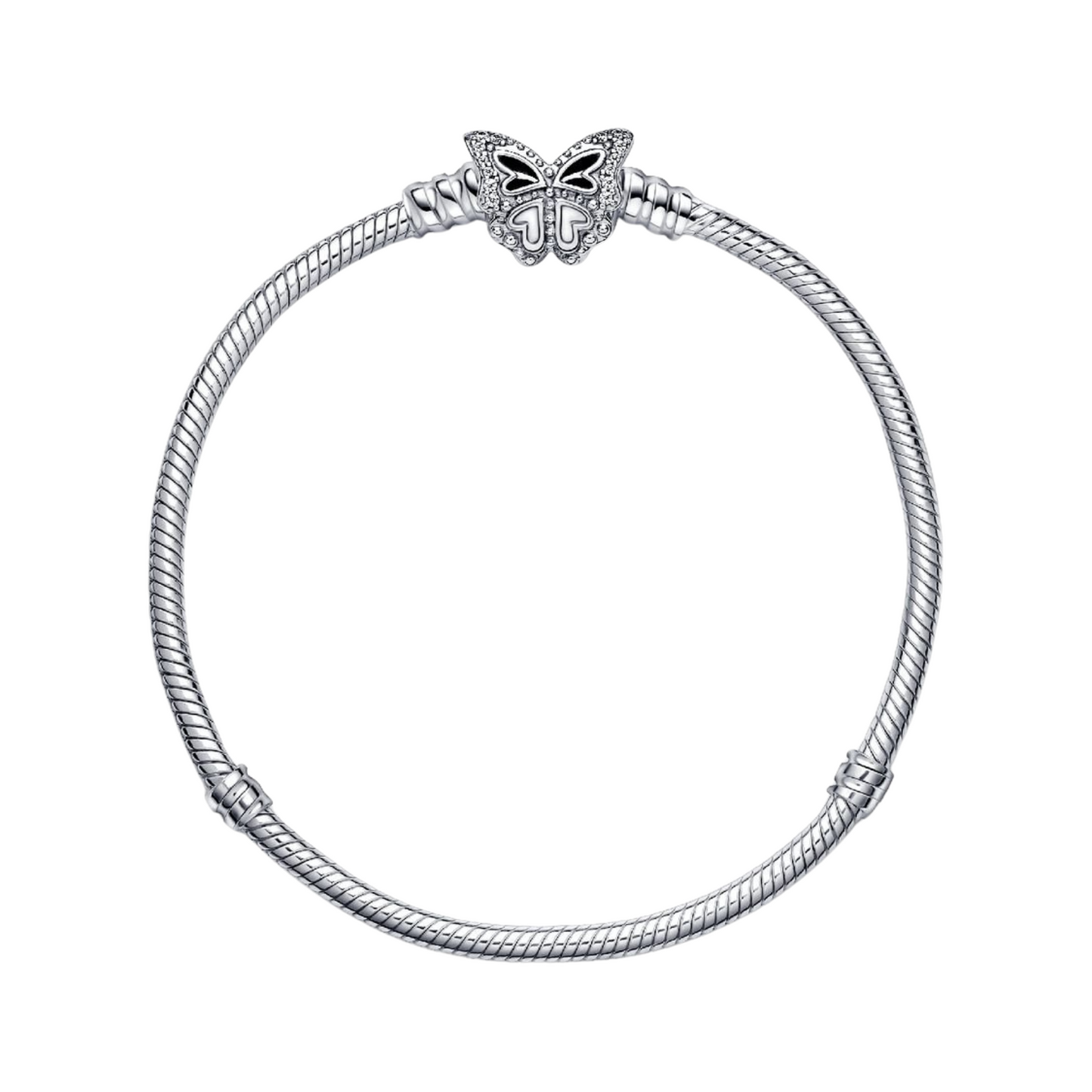 Pulsera Pandora Moments Cadena de Serpiente Cierre Mariposa - BeJoyasVintage