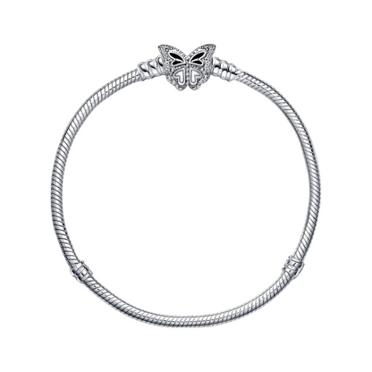 Pulsera Pandora Moments Cadena de Serpiente Cierre Mariposa - BeJoyasVintage