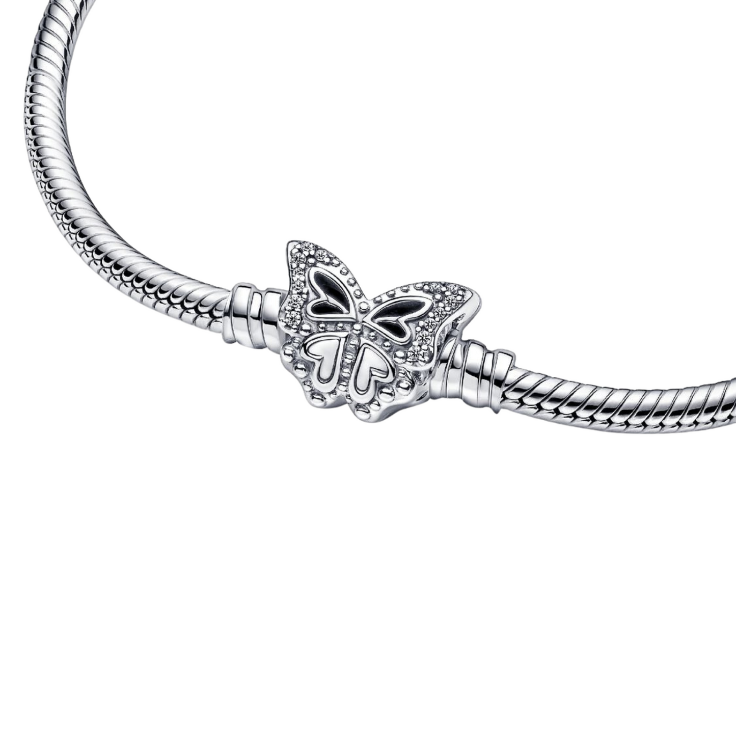 Pulsera Pandora Moments Cadena de Serpiente Cierre Mariposa - BeJoyasVintage