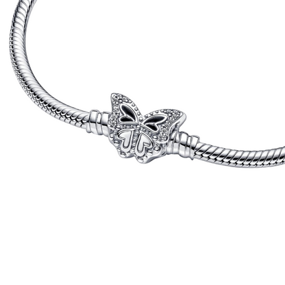 Pulsera Pandora Moments Cadena de Serpiente Cierre Mariposa - BeJoyasVintage