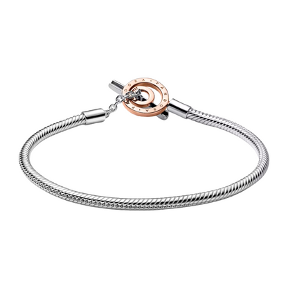 Pulsera Pandora Moments Cadena de Serpiente Cierre en T - BeJoyasVintage