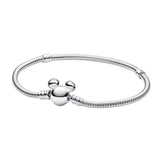 Pulsera Pandora Moments Cadena de Serpiente con Cierre Mickey Mouse de Disney - BeJoyasVintage