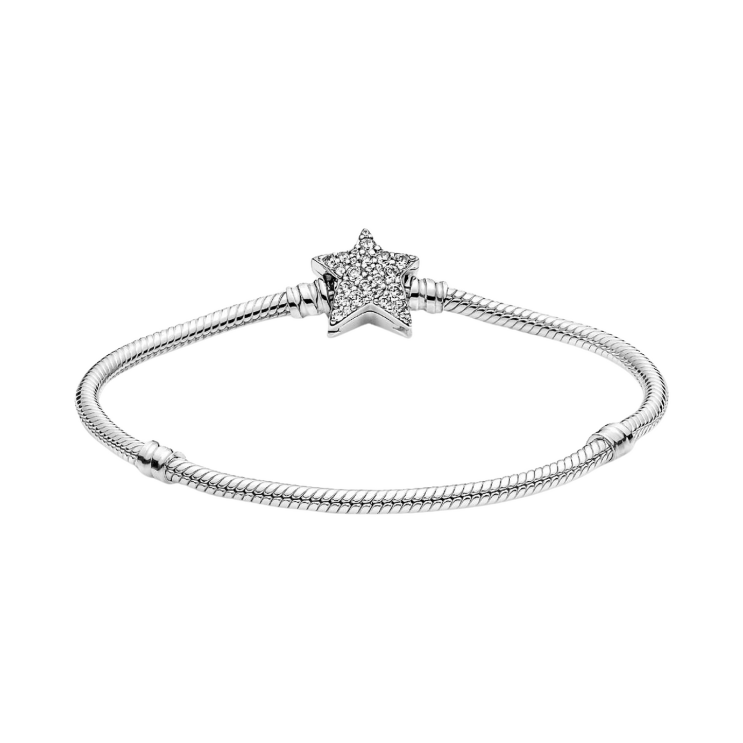 Pulsera Pandora Moments Cadena de Serpiente con cierre de Estrella Asimétrica - BeJoyasVintage