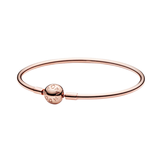 Pulsera Pandora Moments Rígida Color Oro Rosa  - BeJoyasVintage