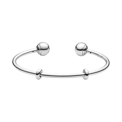 Pulsera Pandora Moments abierta con cierres Pavé para charms - BeJoyasVintage