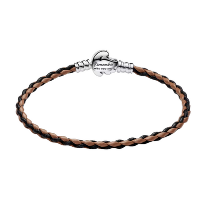 Pulsera Pandora Moments en Cuero Trenzado con Cierre El Rey León de Disney - BeJoyasVintage