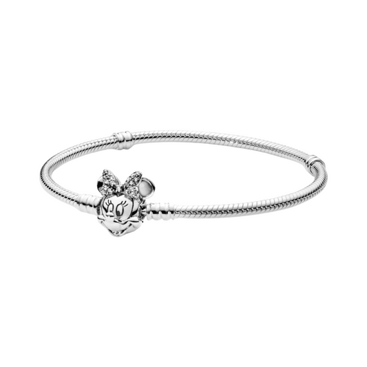 Pulsera Pandora Moments en plata de ley Retrato de Minnie Brillante - BeJoyasVintage