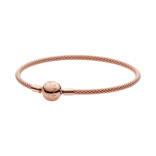 Pulsera Pandora Moments maya rígida Color Oro Rosa  - BeJoyasVintage