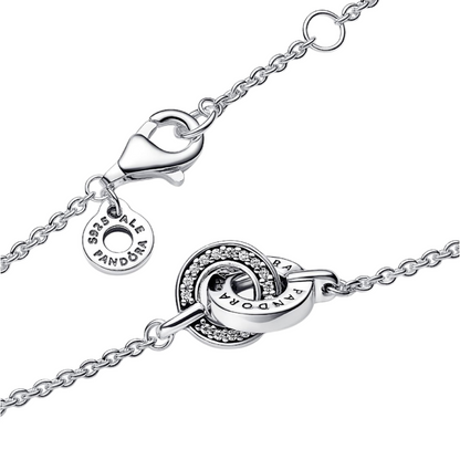 Pulsera Pandora  Pavé Entrelazado Signature - BeJoyasVintage