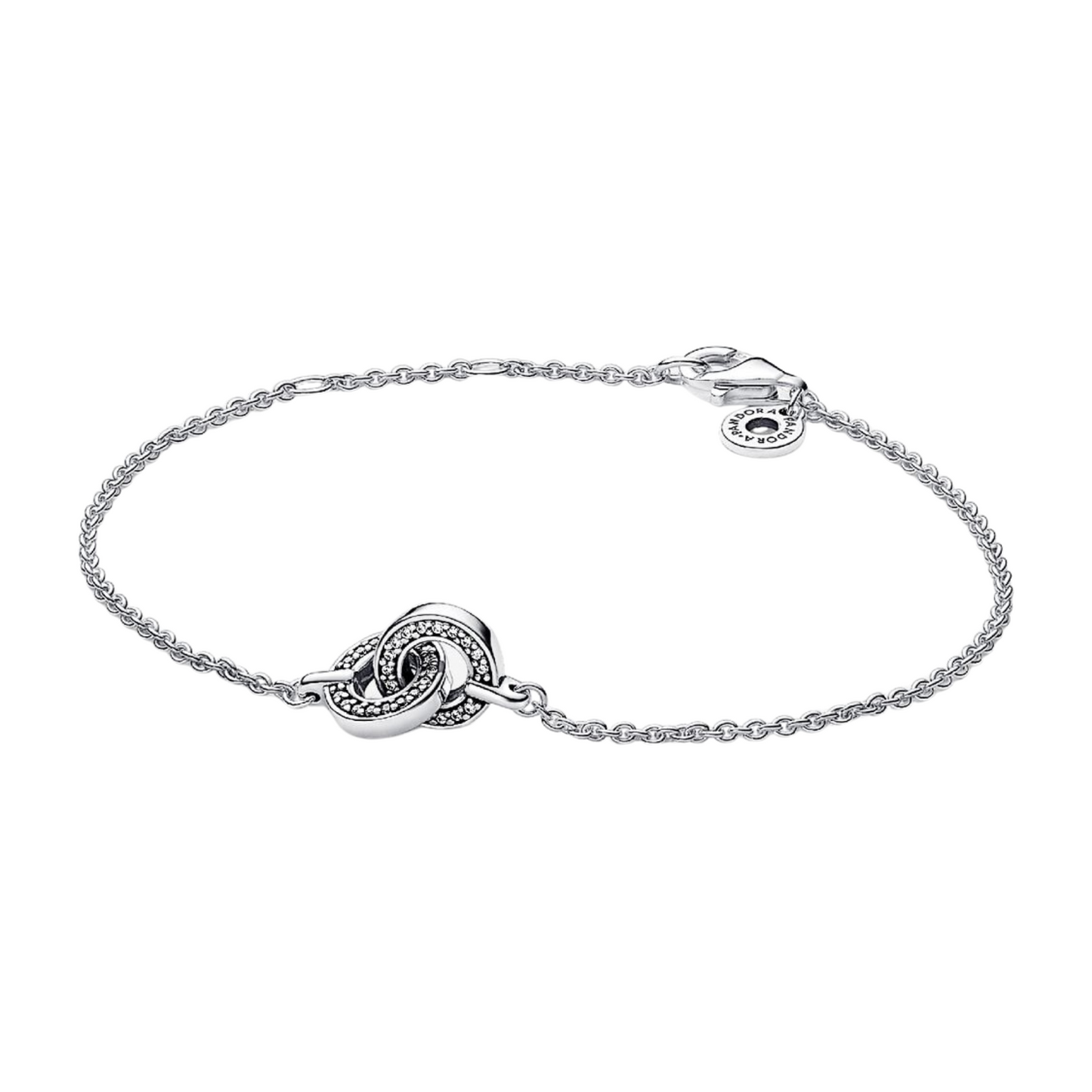 Pulsera Pandora  Pavé Entrelazado Signature - BeJoyasVintage