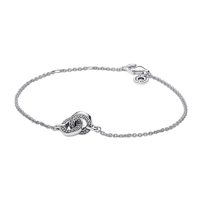 Pulsera Pandora  Pavé Entrelazado Signature - BeJoyasVintage