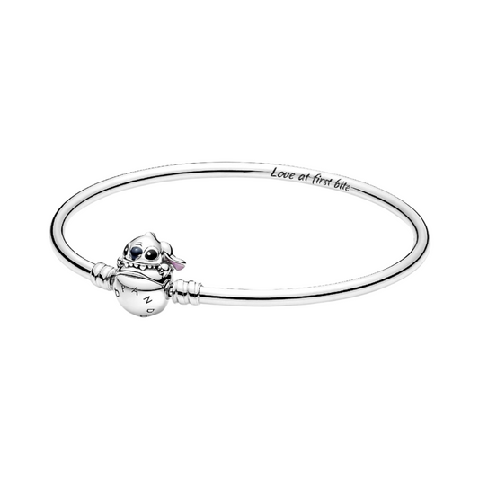 Pulsera Pandora Rígida Pandora Moments Cierre Mordisco Stitch de Disney - BeJoyasVintage