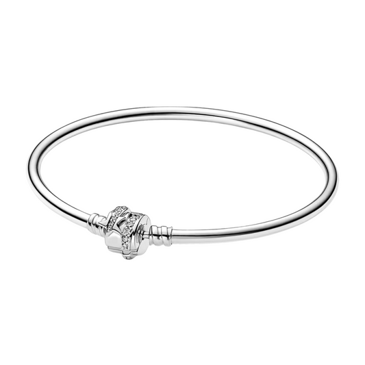 Pulsera Pandora Rígida Plata Moments Cierre Estrella Fugaz - BeJoyasVintage