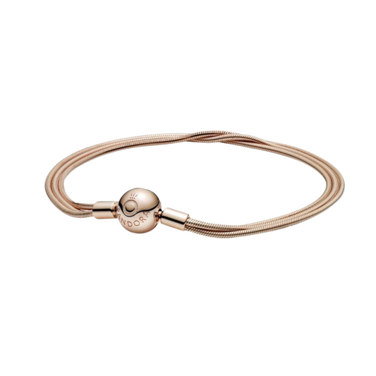 Pulsera Pandora Rose Multi Cadena Serpiente - BeJoyasVintage