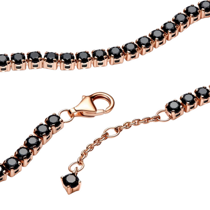 Pulsera Pandora Tenis Negra Brillante - BeJoyasVintage