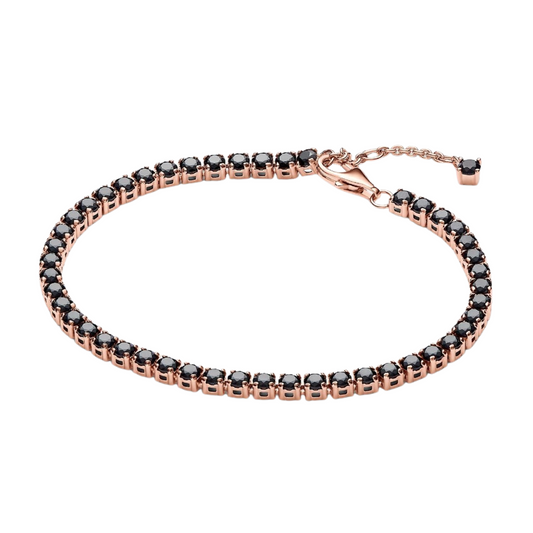 Pulsera Pandora Tenis Negra Brillante - BeJoyasVintage