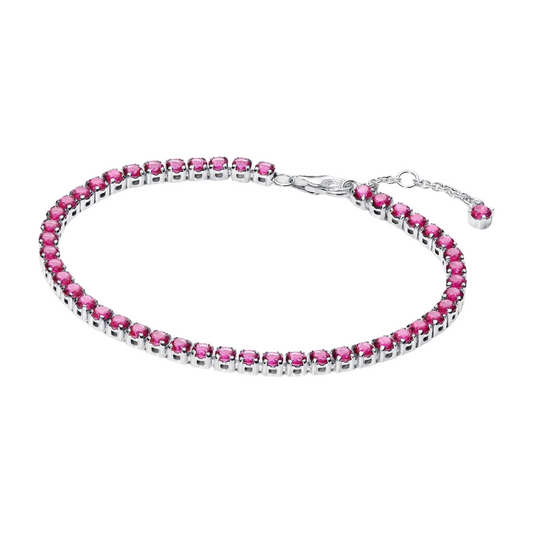 Pulsera Pandora Tenis Rosa Brillante - BeJoyasVintage