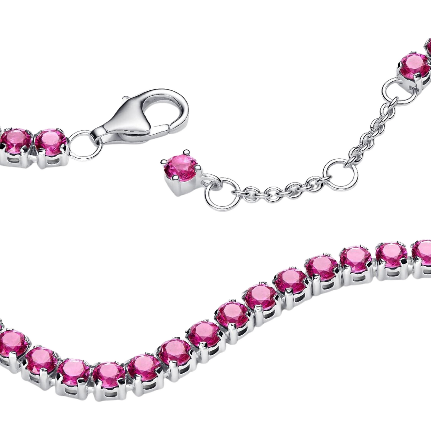 Pulsera Pandora Tenis Rosa Brillante - BeJoyasVintage