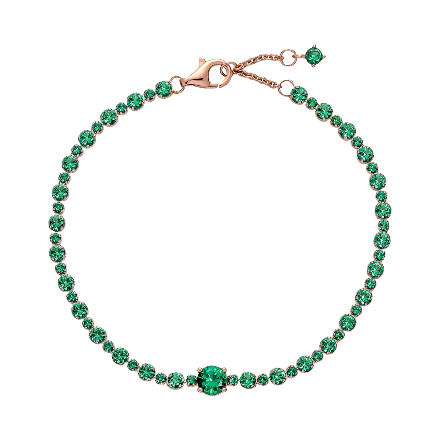 Pulsera Pandora de Pavé Brillante en Piedras Verdes - BeJoyasVintage