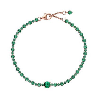 Pulsera Pandora de Pavé Brillante en Piedras Verdes - BeJoyasVintage