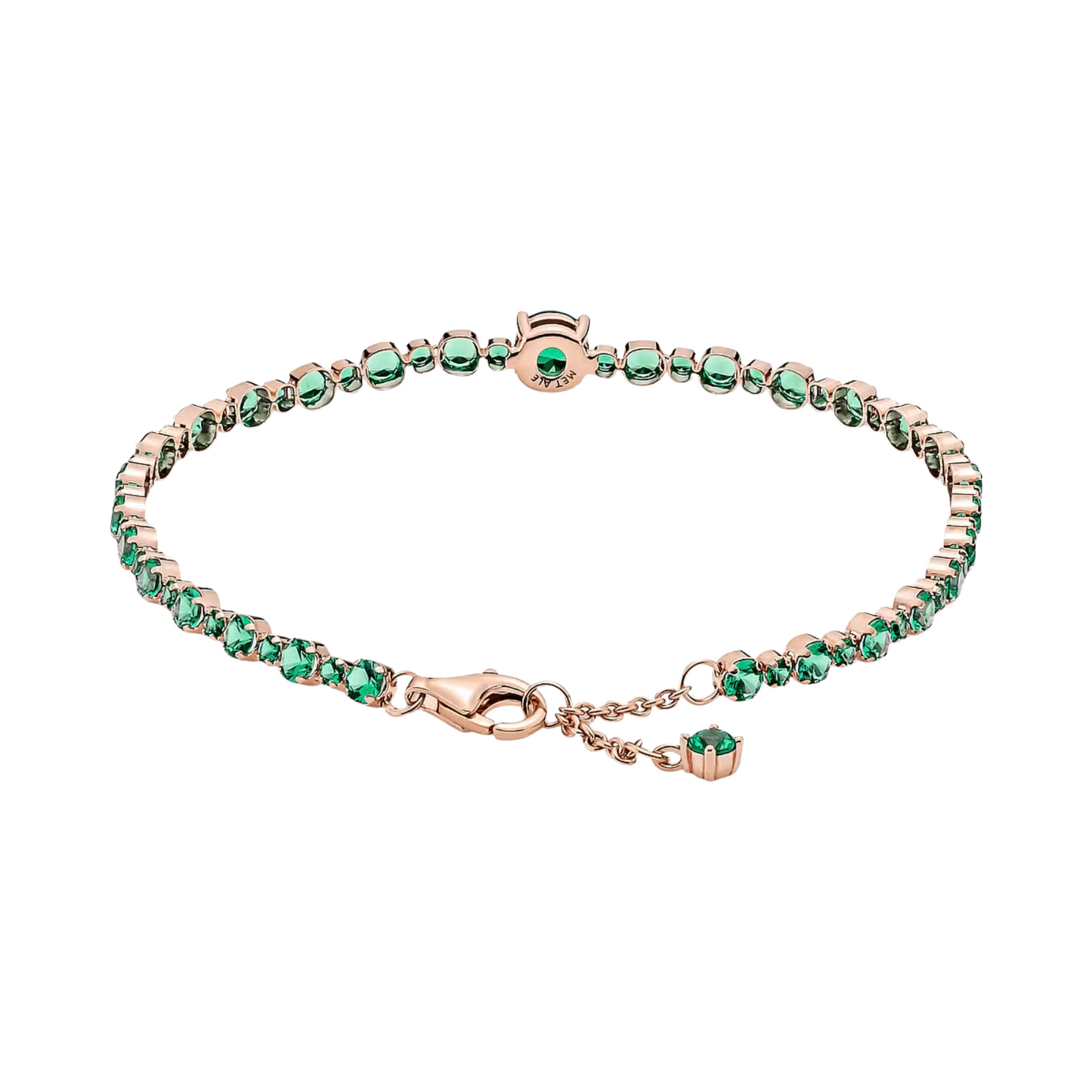 Pulsera Pandora de Pavé Brillante en Piedras Verdes - BeJoyasVintage