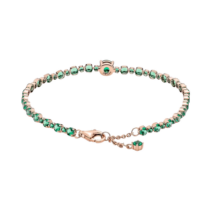 Pulsera Pandora de Pavé Brillante en Piedras Verdes - BeJoyasVintage