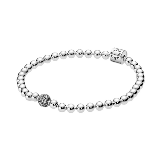 Pulsera Pandora de cuentas y pavé - BeJoyasVintage